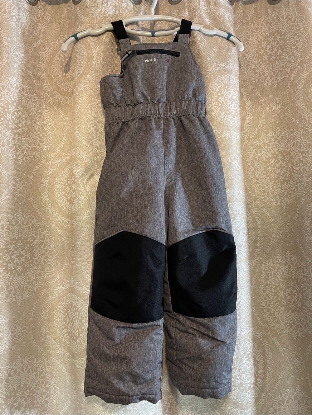 Swiss Tech 4t Gray and Black Kids Snow Bib Overalls